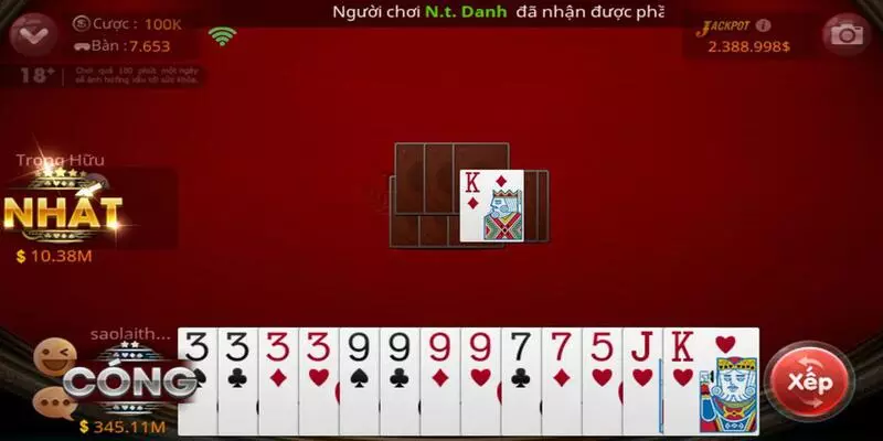 Chơi game tiến lên online tại fb88